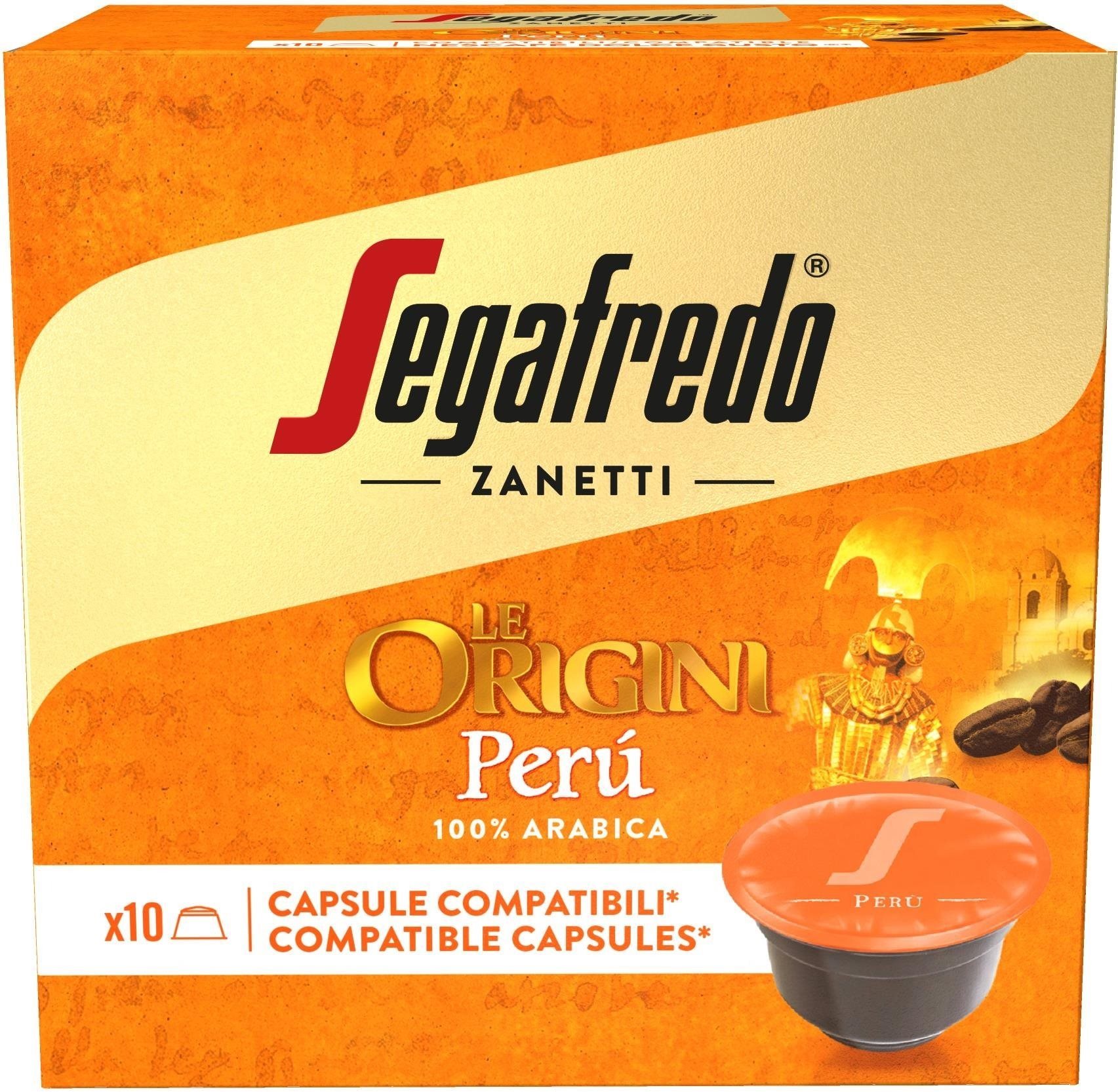 Segafredo Le Origini Peru, kapsule, DG, 10 porcií Kávové kapsuly