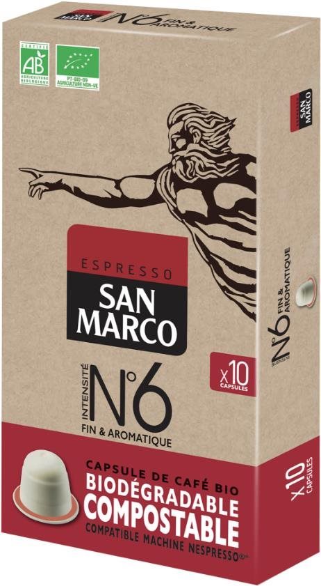 San Marco BIO No.6 (10 × 5,1 g/box) Kávové kapsuly
