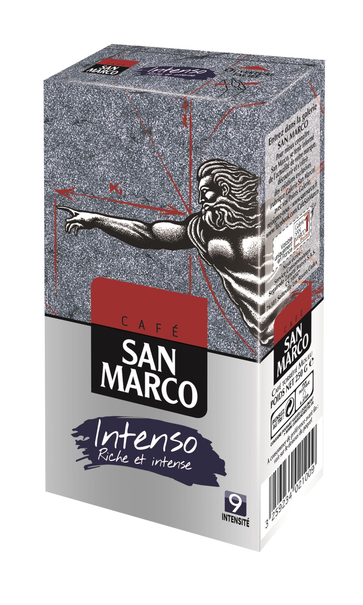 San Marco INTENSO, mletá 250 g Káva
