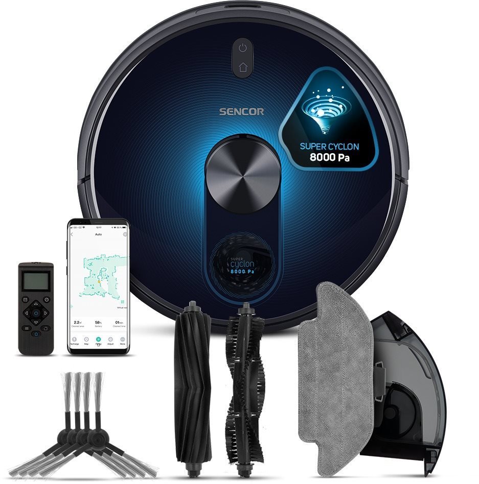 SRV 9550BK 2 az 1-ben Active SuperCyclone 8 000 Pa LASER+ Wi-Fi...
