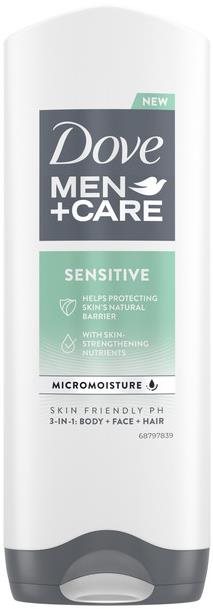 DOVE Men+Care Sensitive Sprchový gel 250 ml Sprchový gel
