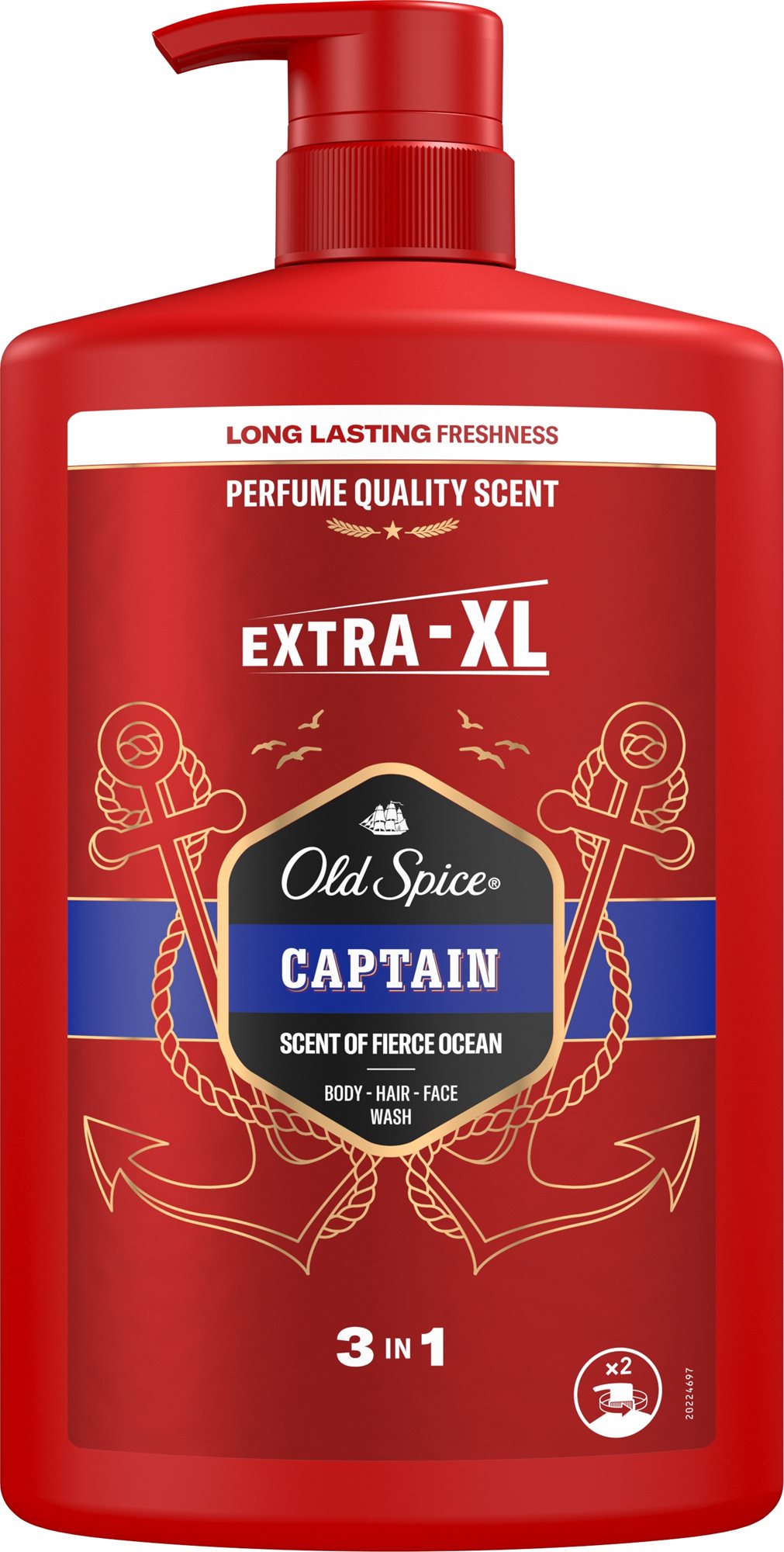 Old spice Captain Tusfürdő és sampon 3in1 1000ml Tusfürdő