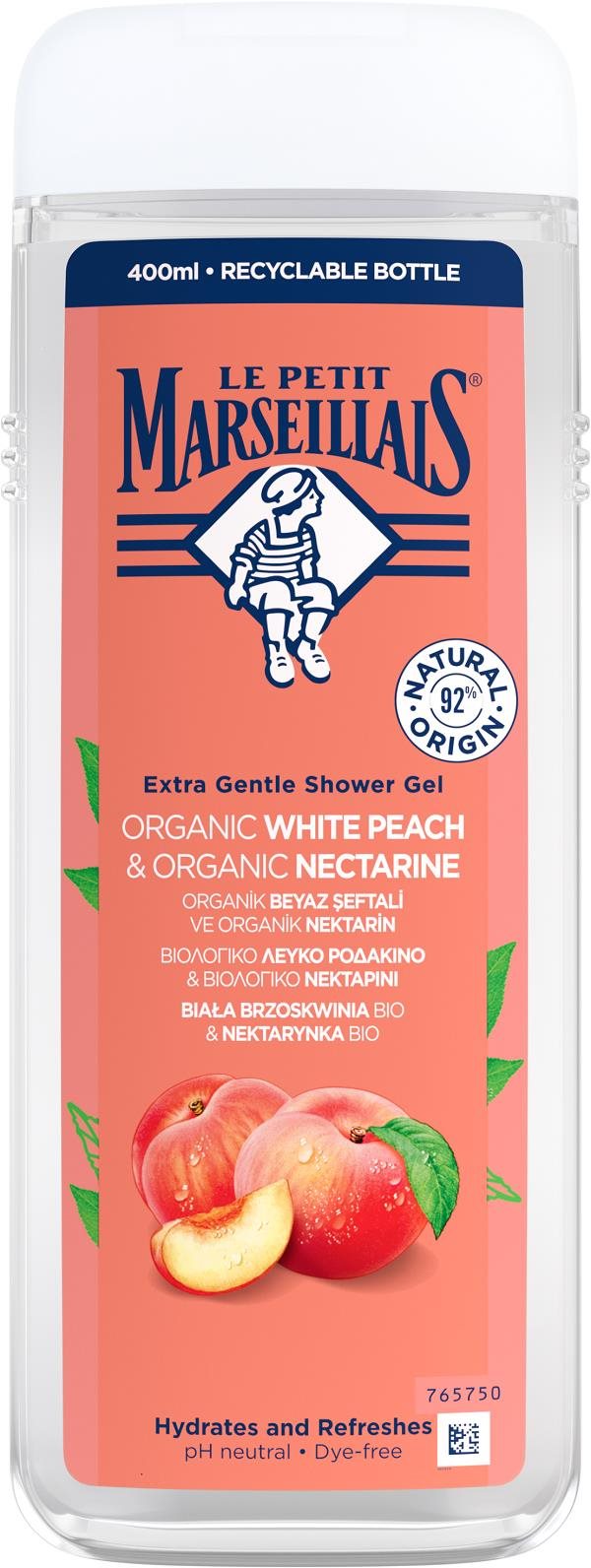 LE PETIT MARSEILLAIS Krémtusfürdő Fehér barack és Nektarin 400 ml...