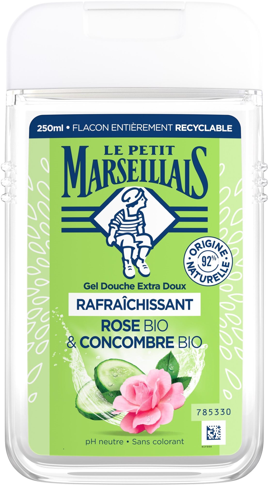 LE PETIT MARSEILLAIS bio rózsa és bio uborka 250 ml Tusfürdő