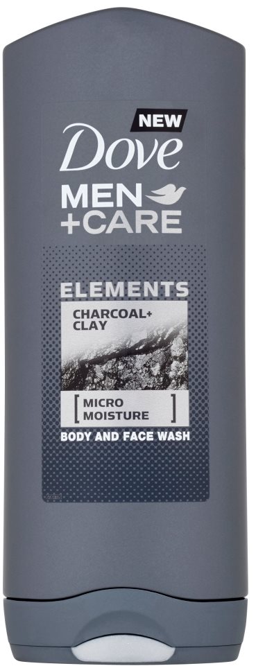 DOVE Men+Care Charcoal & Clay 2v1 Sprchový gel 400 ml Sprchový gel