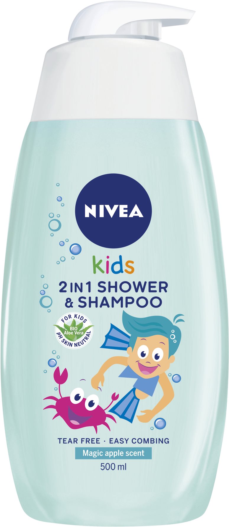 NIVEA Kids 2 in 1 Shower & Shampoo Boy 500 ml Detský sprchový gél