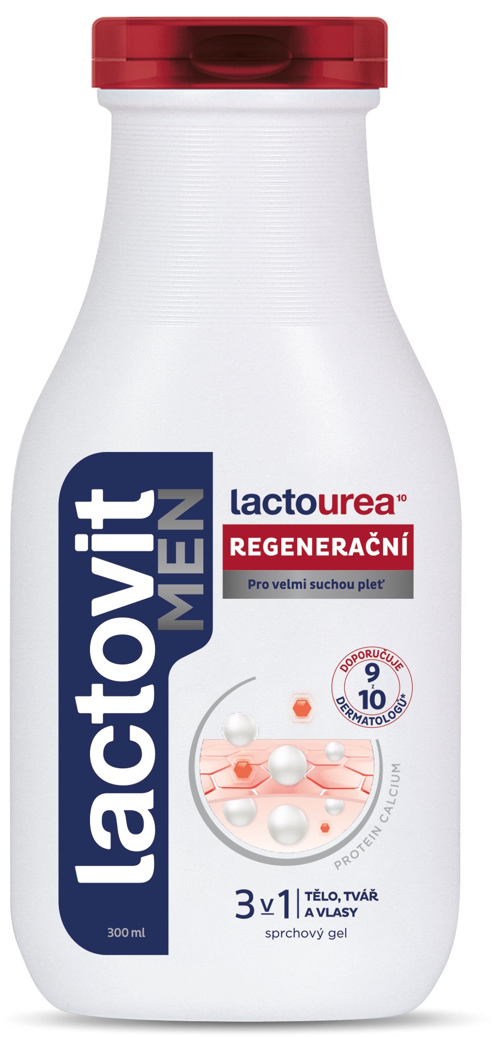 LACTOVIT Men Lactourea1° Regeneráló 3 az 1-ben tusfürdő 300 ml...