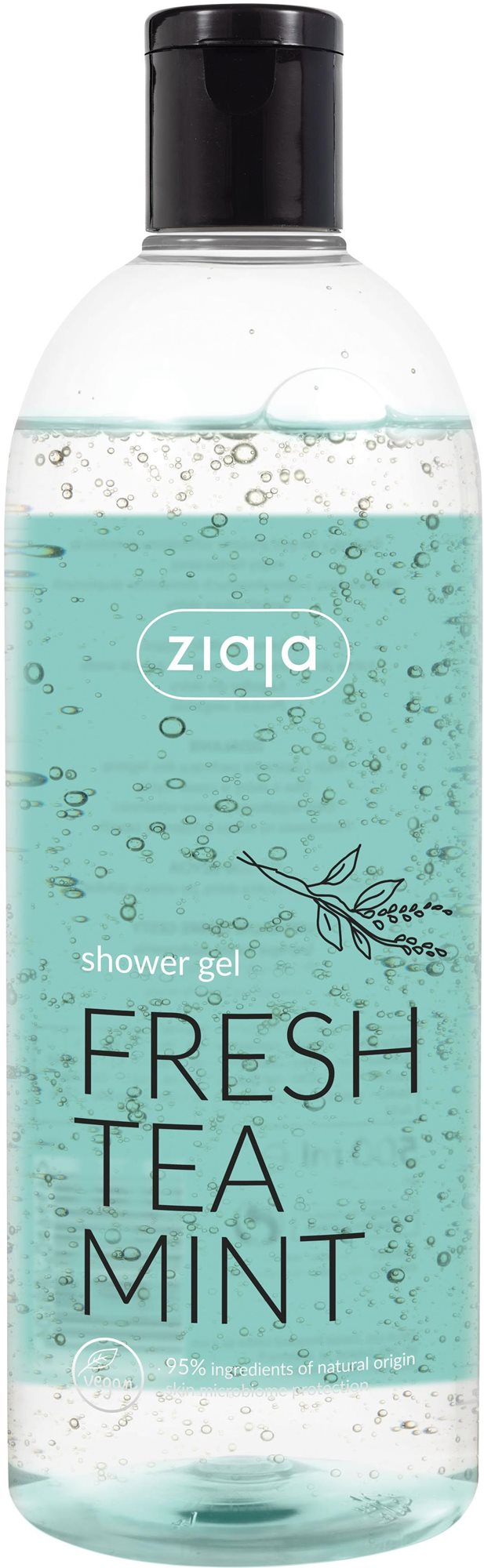 ZIAJA Sprchovací gél Fresh Tea Mint 500 ml Sprchový gél