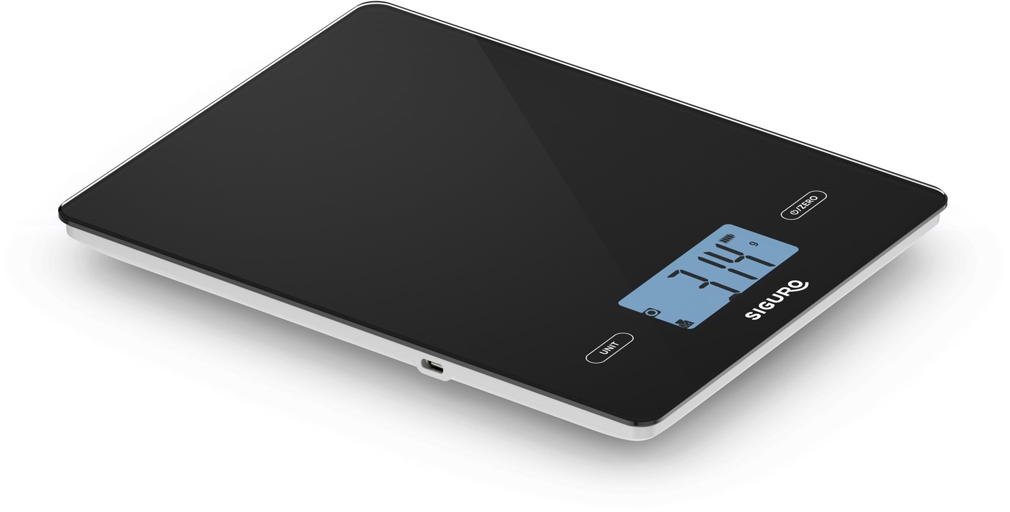 Siguro AKU SC710B digitális, fekete Konyhai mérleg