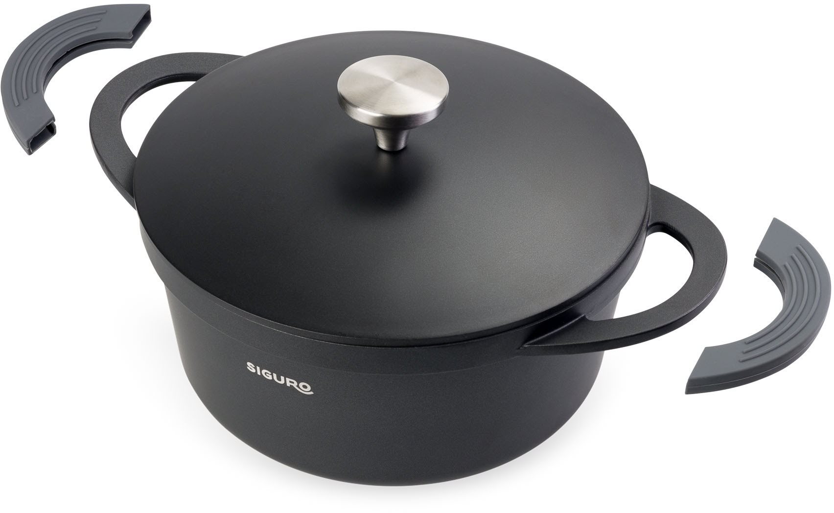 Siguro Cocotte Stagione, 24 cm noir Casserole