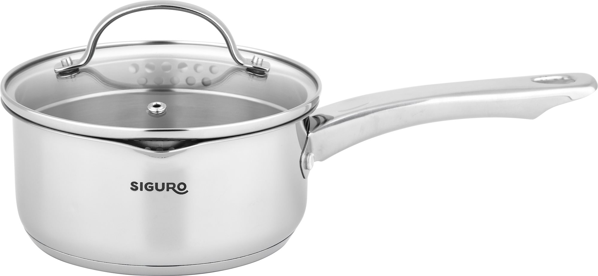 Siguro Pure Delight okos fedővel, 16 cm Nyeles lábas