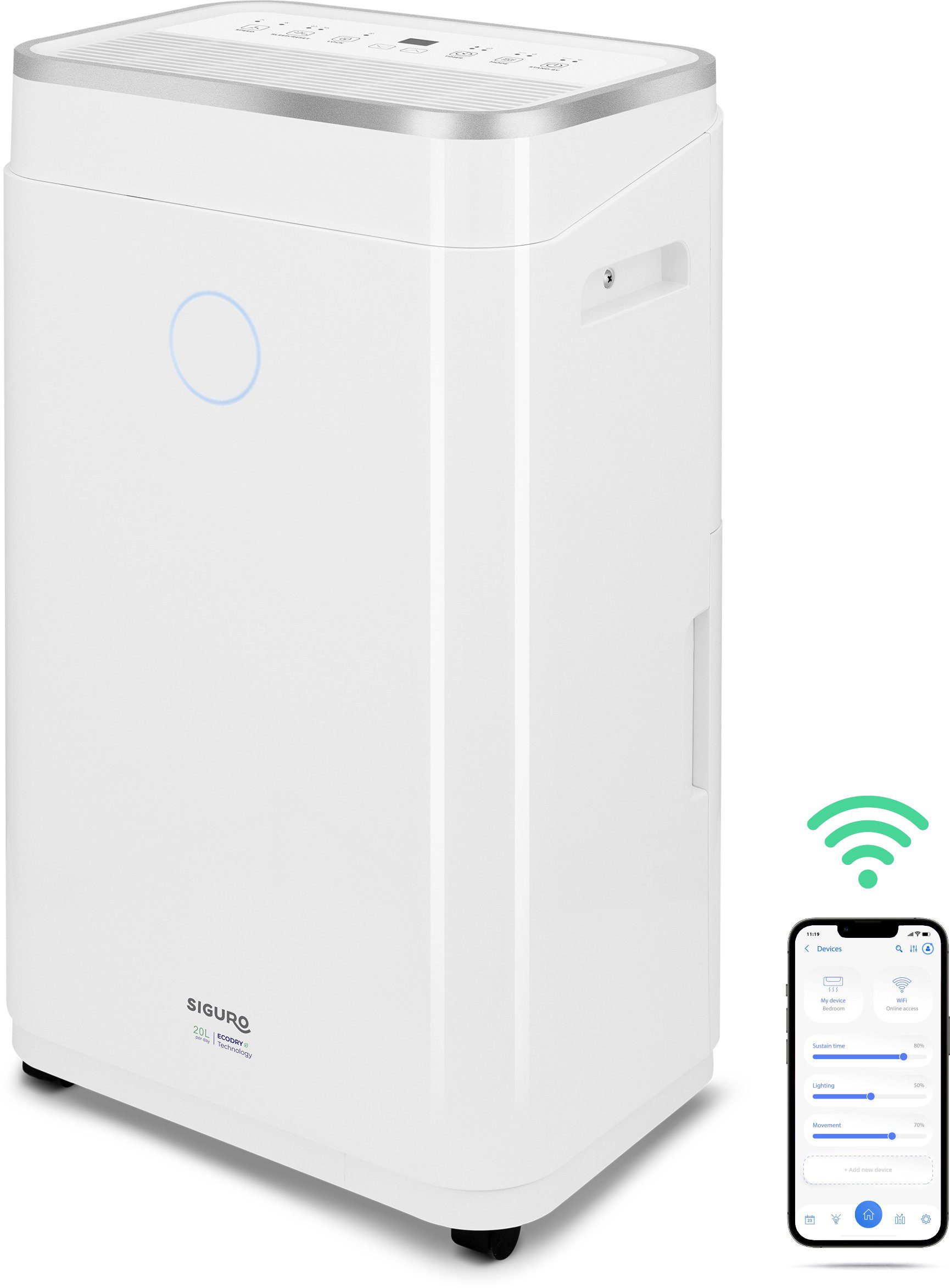 Siguro DH-P30 Orca 20L WiFi Luftentfeuchter