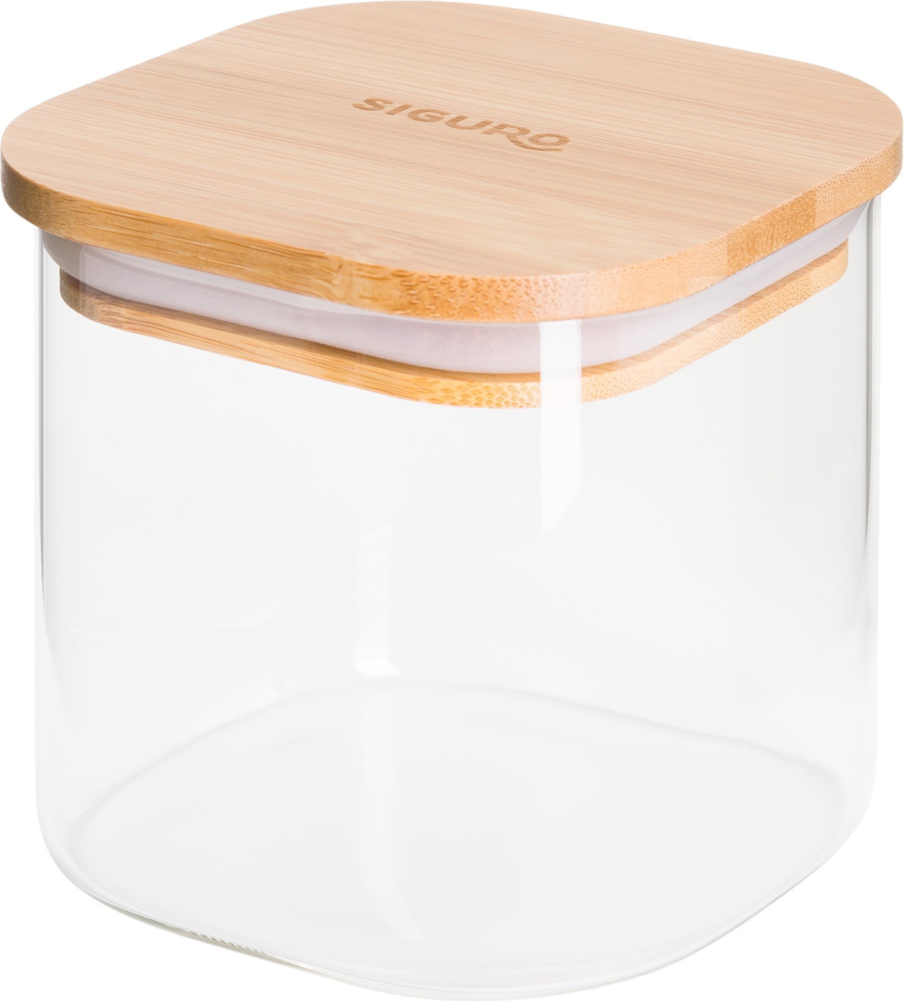Siguro Bamboo ételtároló doboz, 0,6 l, 9,8 x 10 x 10 cm Tárolóedény