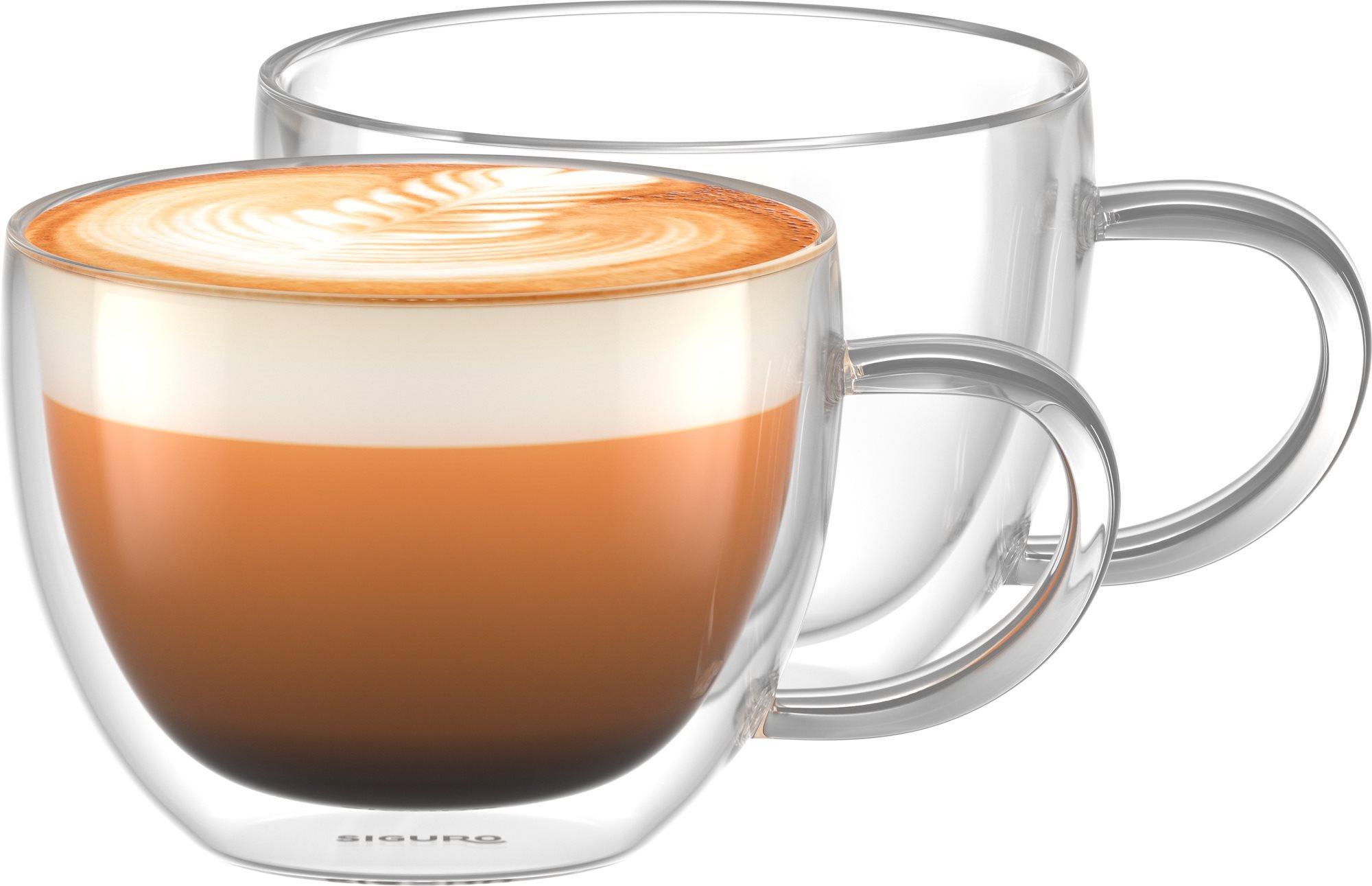 Siguro Capuccino duplafalú üvegpohár, 280 ml, 2 db Thermo pohár