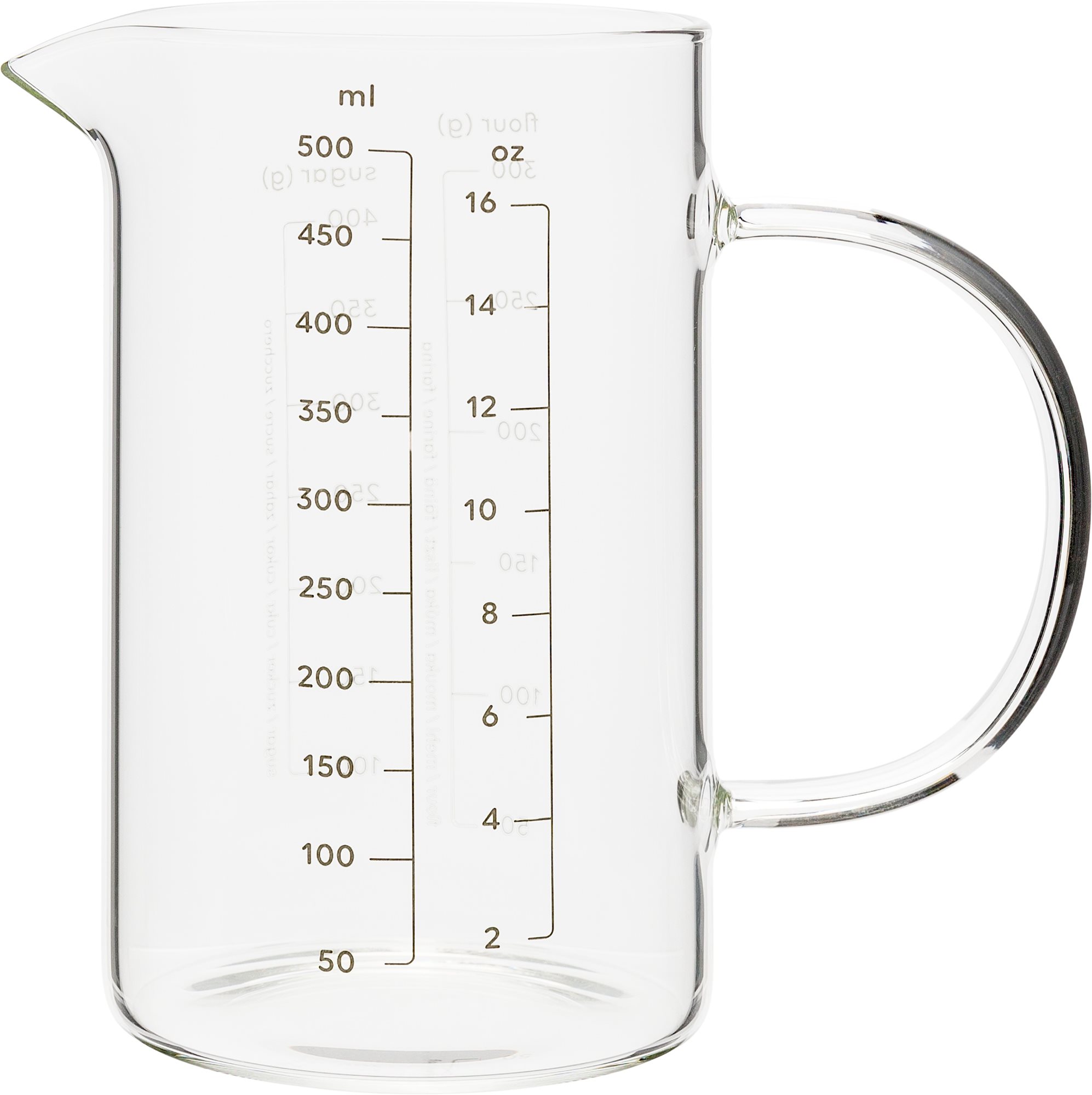 Siguro Sklenená odmerka s nálievkou Baker, 0,5 l Odmerka