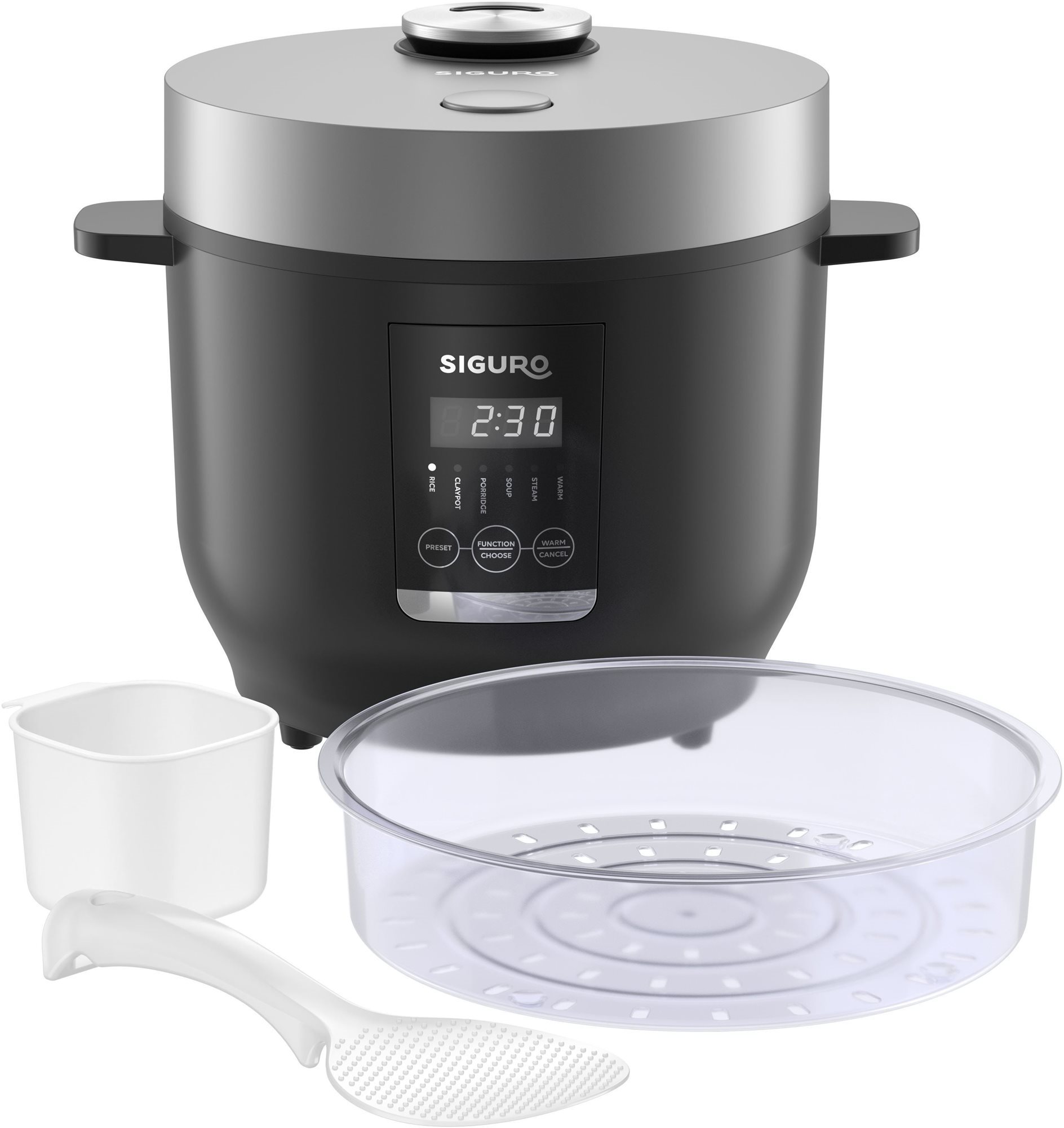 SIGURO RC-R700 Rice Master Digital mit Dampfgarer Reiskocher