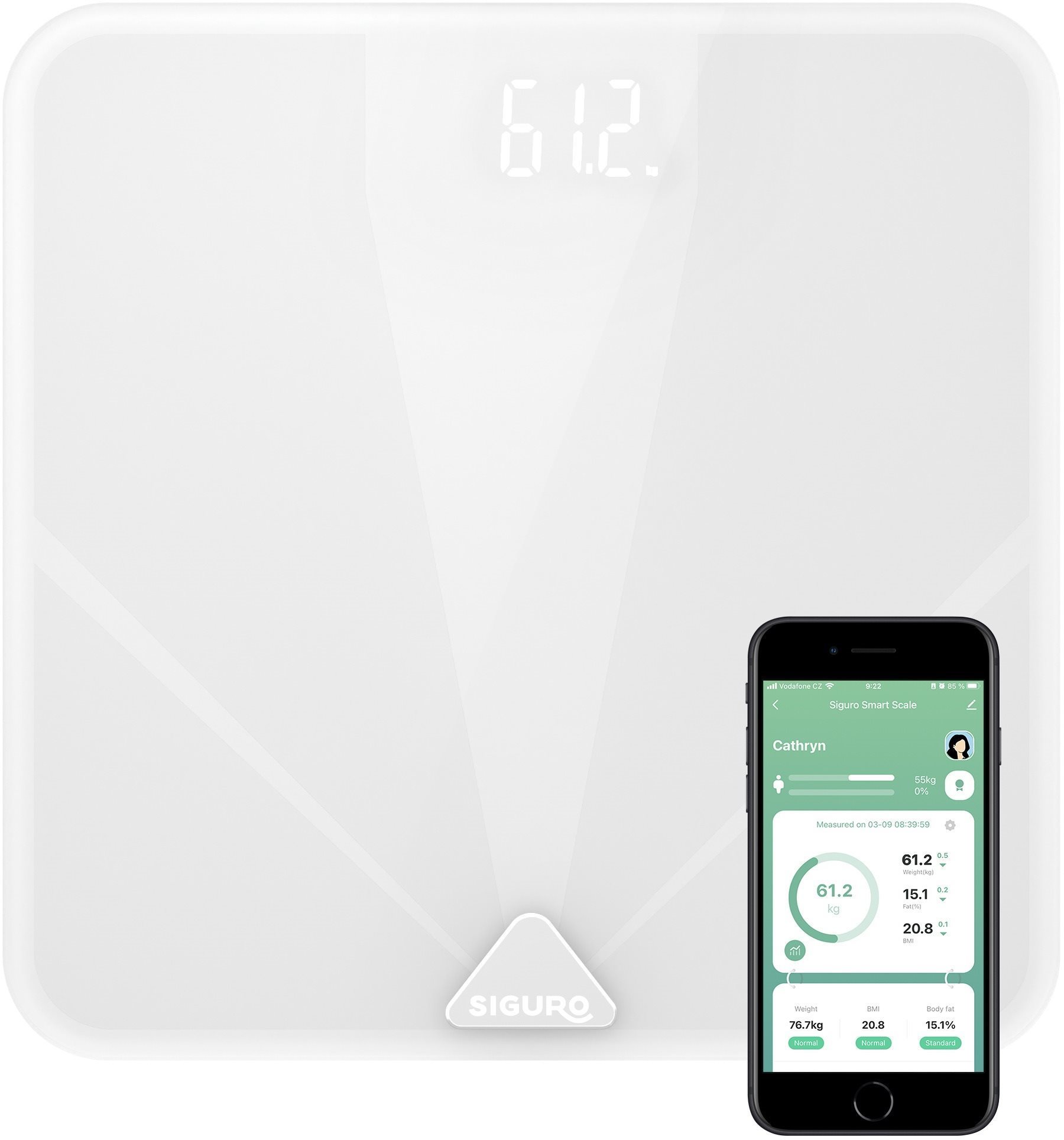 Siguro SC-S45 Smart Body Coach biela Osobná váha