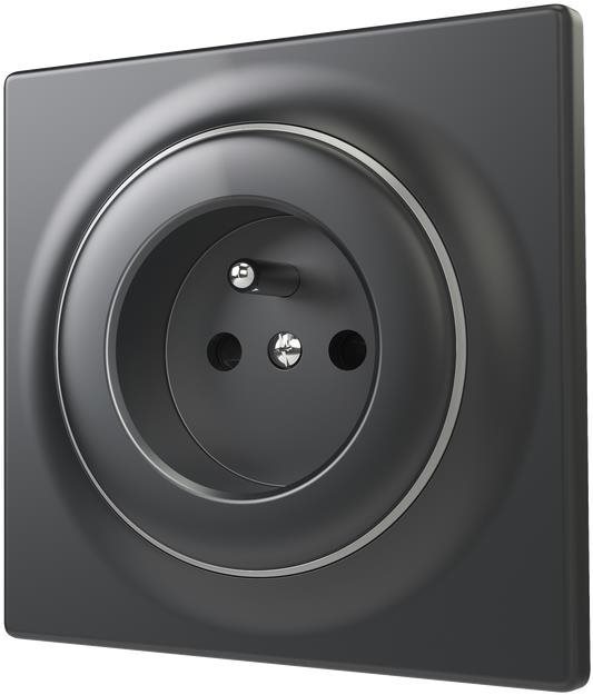 Fibaro Walli Hagyományos E típusú aljzat, matt antracit Aljzat