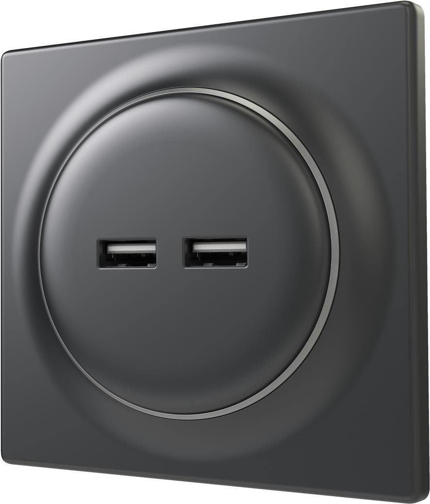 Fibaro Walli USB Steckdose - matt anthrazit Steckdose