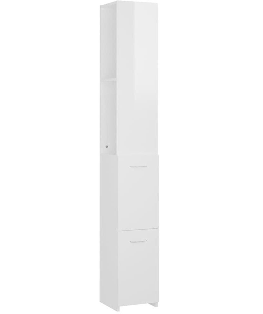 Shumee Kúpeľňová skrinka – biela, vysoký lesk, 25 × 25 × 170 cm,...
