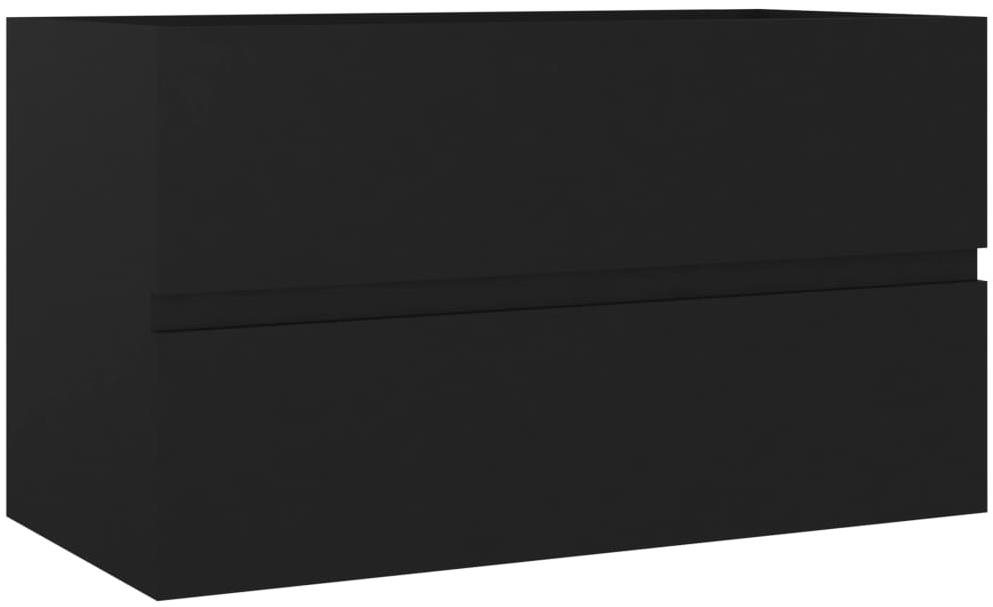 Shumee Skrinka pod umývadlo – čierna, 80 × 38,5 × 45 cm,...