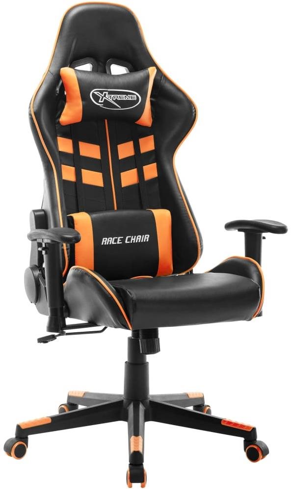 SHUMEE Herná stolička čierna a oranžová umelá koža, 20508 Herná...