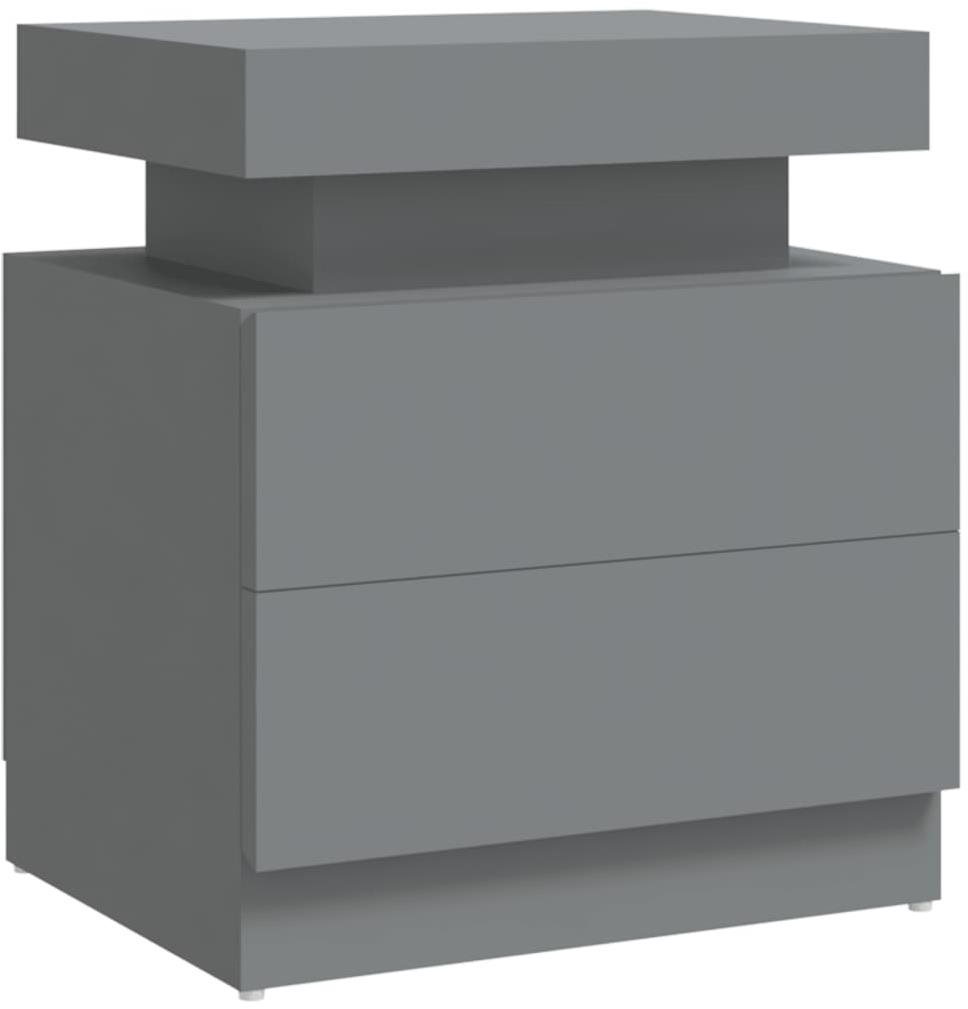 SHUMEE - Nočný stolík sivý 45 × 35 × 52 cm drevotrieska, 326851...