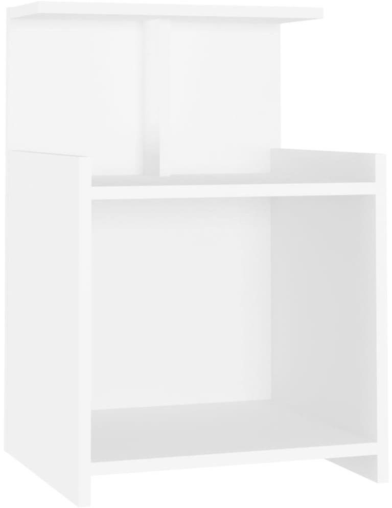 SHUMEE Nočný stolík biely 40 × 35 × 60 cm drevotrieska, 806175...