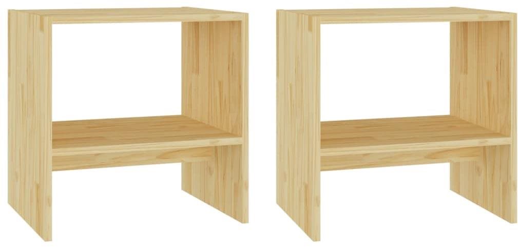 SHUMEE Nočné stolíky 2 ks 40 × 30,5 × 40 cm masívne borovicové...