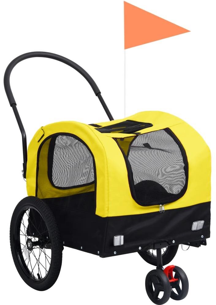 Shumee 2 v 1 Za bicykel a na behanie žltý a čierny Vozík za bicykel...