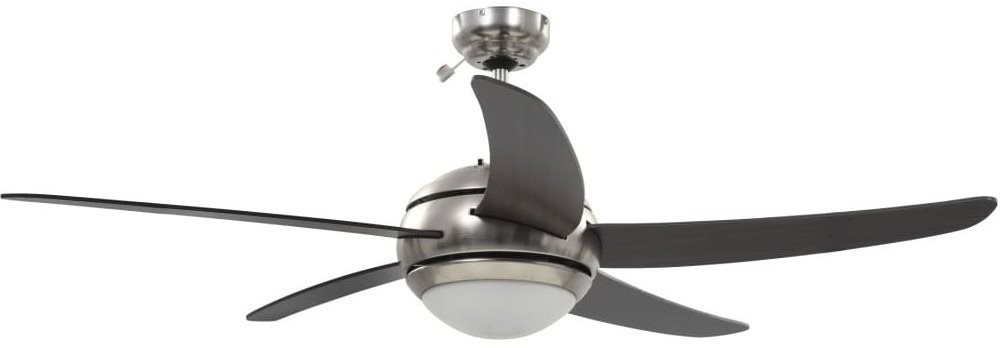 SHUMEE Ozdobný stropný ventilátor so svetlom 128 cm hnedý Ventilátor
