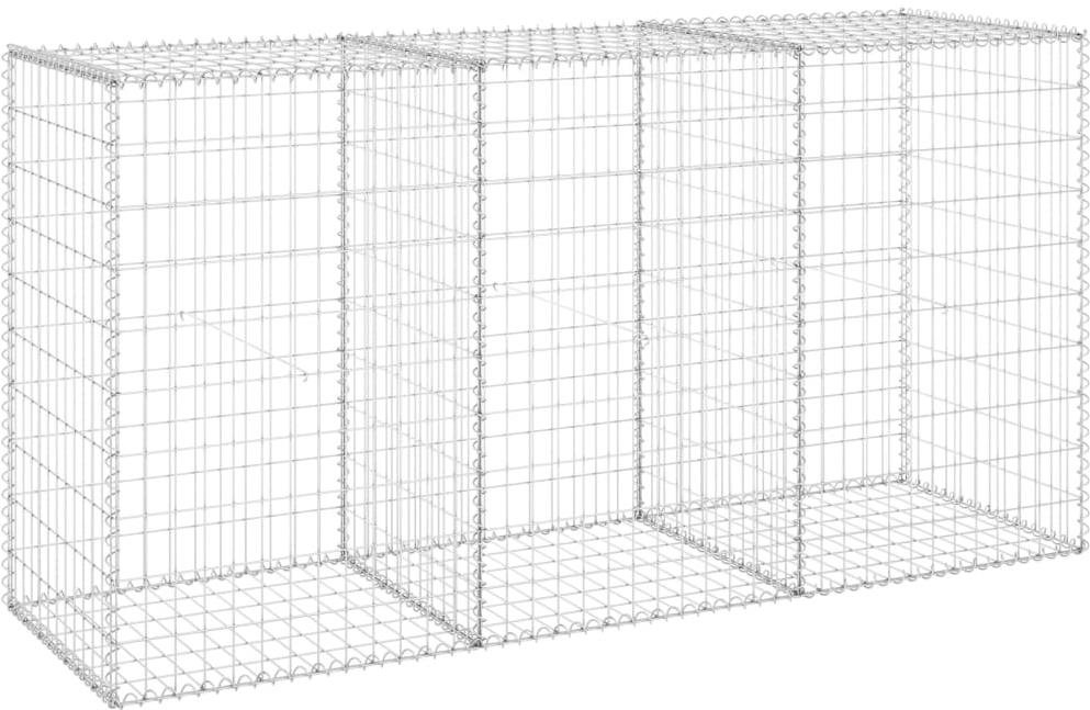 SHUMEE Gabiónový múr s vekami pozinkovaná oceľ 200 × 60 × 100 cm...