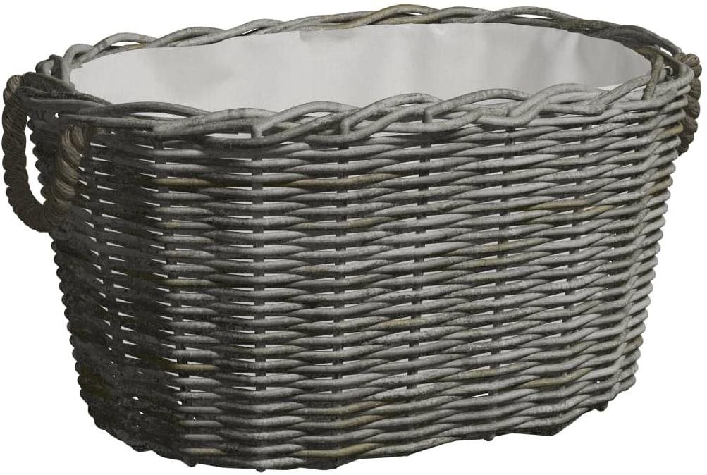 SHUMEE Kôš na drevo s držadlami 60 × 40 × 28 cm Kôš na drevo