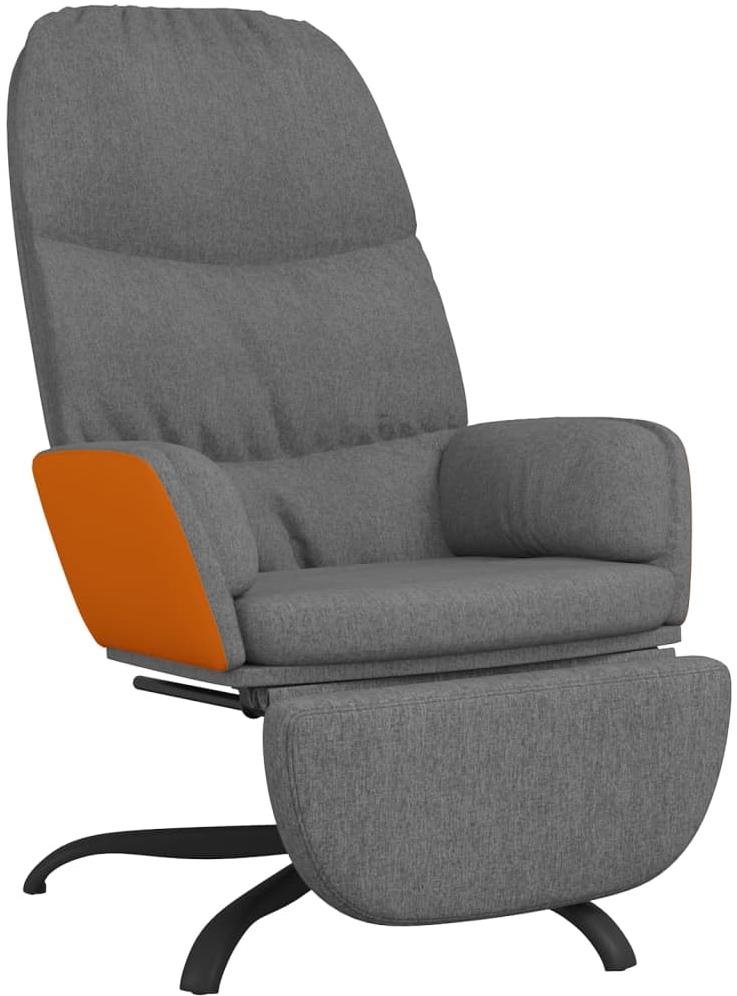 Relaxačné kreslo s podnožkou svetlo sivé textil, 3097394 Kreslo