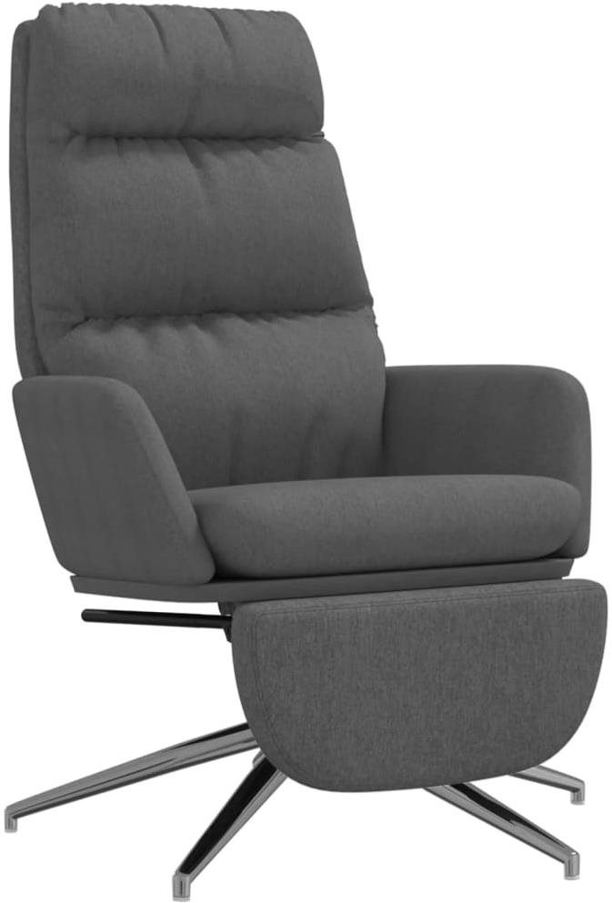 Relaxačné kreslo s podnožkou tmavo sivé textil, 3097525 Kreslo