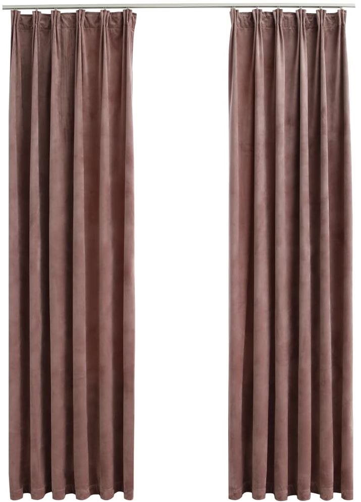 SHUMEE Zatemňovacie závesy s háčikmi, 2 ks, 140 × 225 cm, zamat...
