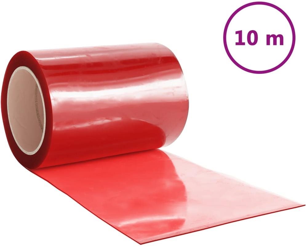 SHUMEE Záves do dverí 300 mm × 2,6 mm 10 m PVC, červený Záves