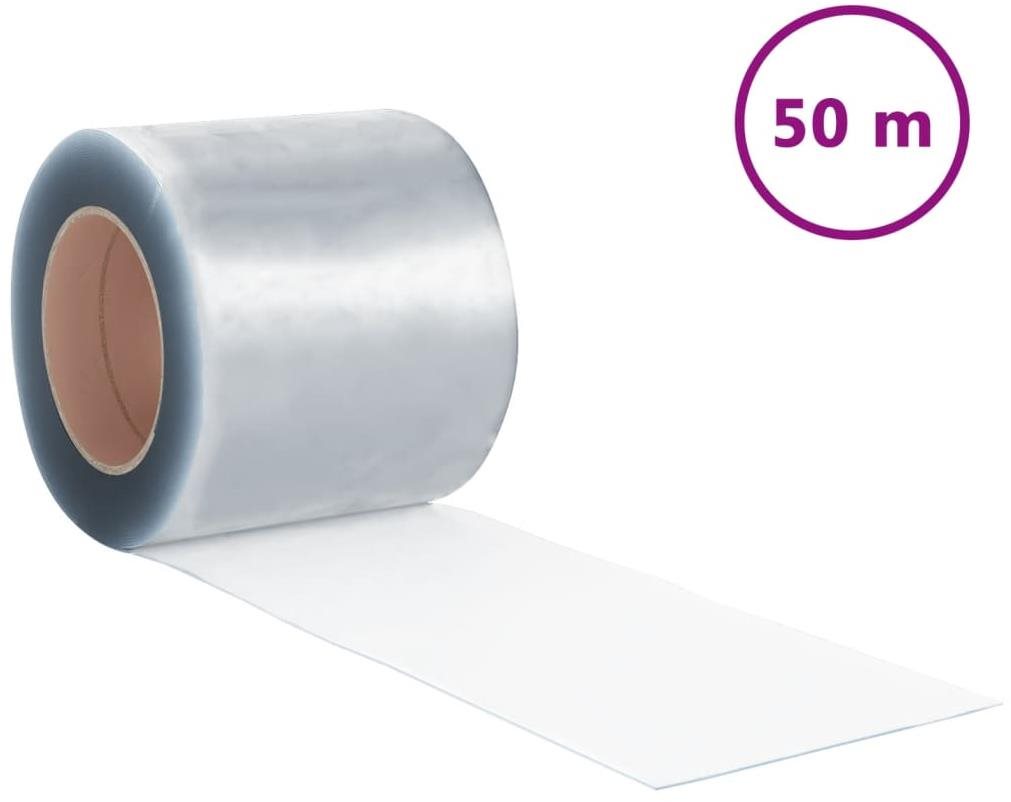 SHUMEE Záves do dverí 200 mm × 1,6 mm 50 m PVC, priehľadný Záves