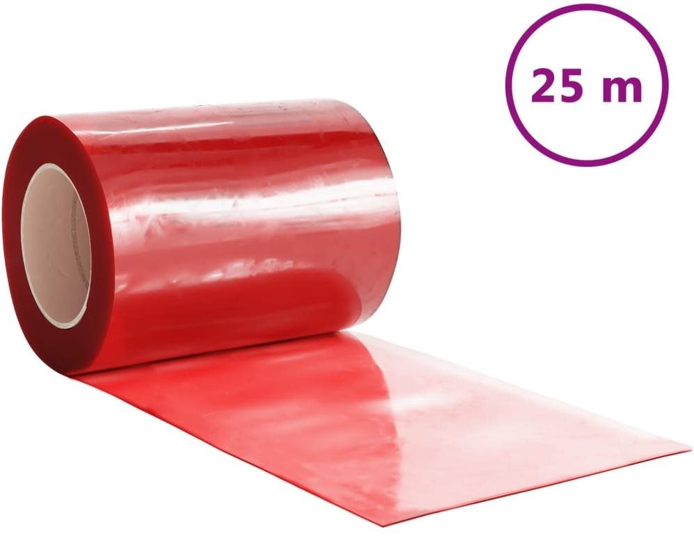SHUMEE Záves do dverí 300 mm × 2,6 mm 25 m PVC, červený Záves