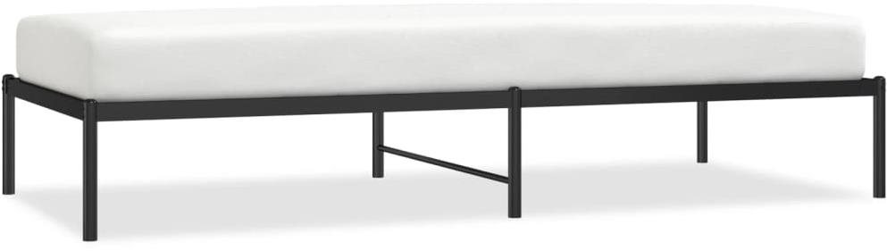 SHUMEE Kovový rám postele čierny, 90 × 200 cm Posteľ