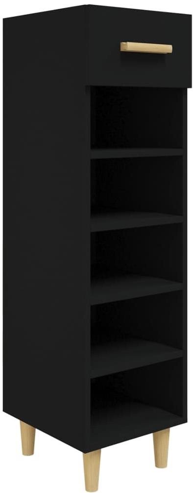 Shumee Botník čierny 30 × 35 × 105 cm kompozitné drevo Botník