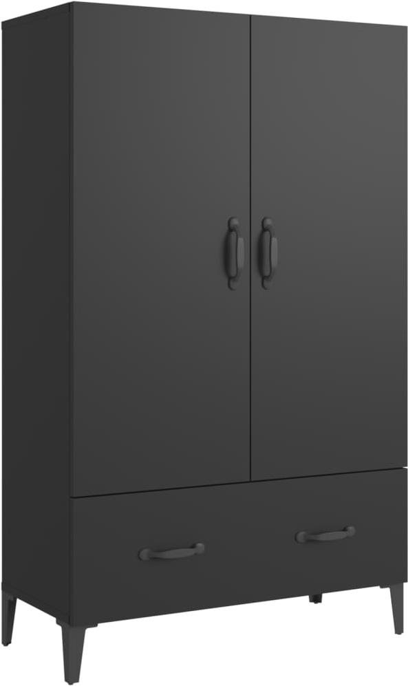 Shumee Komoda čierna 70 × 31 × 115 cm kompozitné drevo Komoda