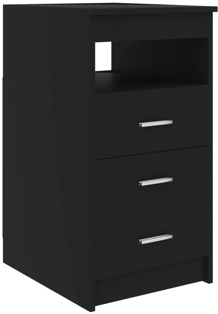 Shumee Komoda so zásuvkami čierna 40 × 50 × 76 cm kompozitné drevo...