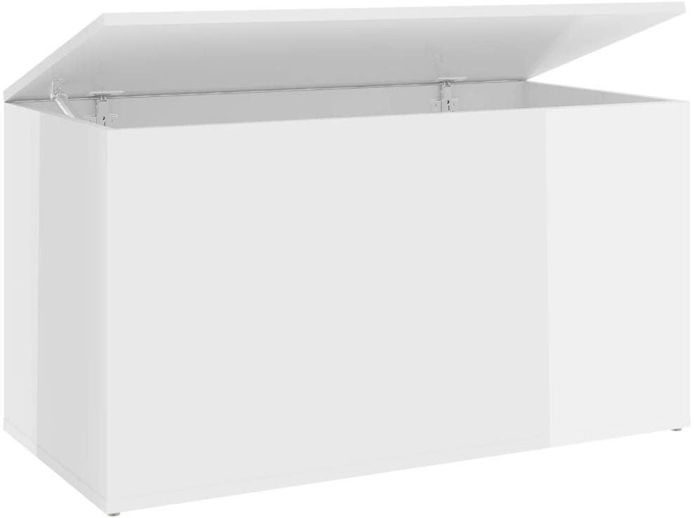 Shumee Úložná truhla biela vysoký lesk 84 × 42 × 46 cm kompozitné...