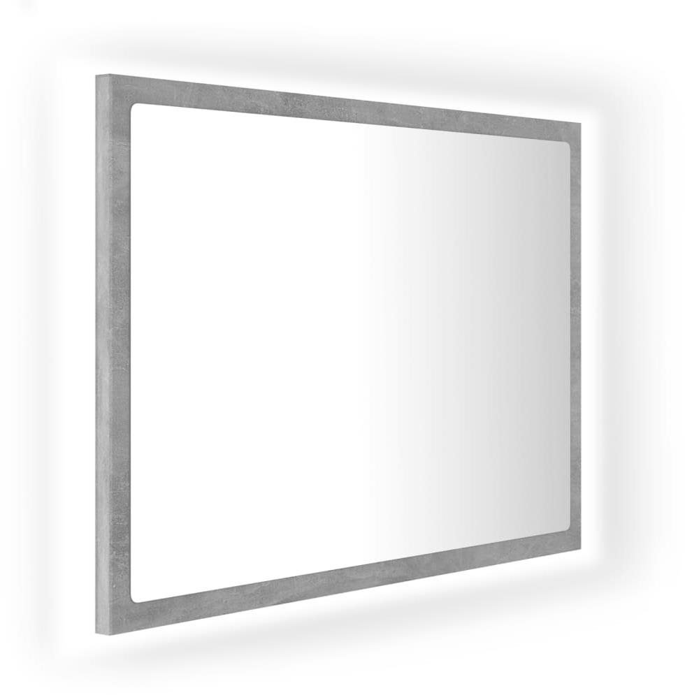 Shumee LED kúpeľňové zrkadlo betónovo sivé 60 × 8,5 × 37 cm...