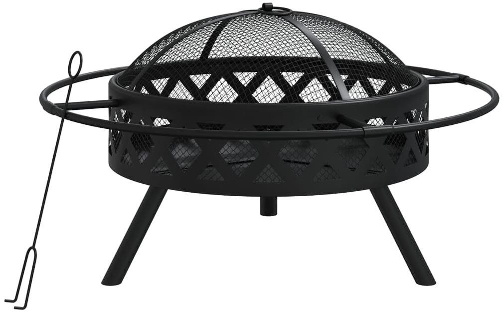 SHUMEE Ohnisko s kutáčom 70 cm XXL, oceľ Ohnisko