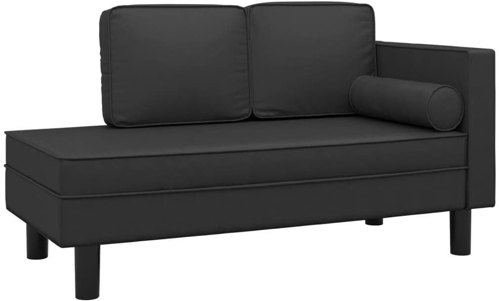 2-miestna rozkladacia pohovka čierna umelá koža, 340695 Pohovka