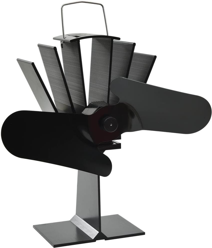 SHUMEE Teplom poháňaný ventilátor na kachle 2 lopatky – čierny...