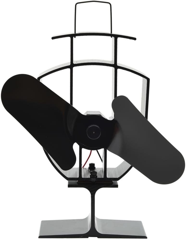 SHUMEE Teplom poháňaný ventilátor na kachle 2 lopatky čierny...