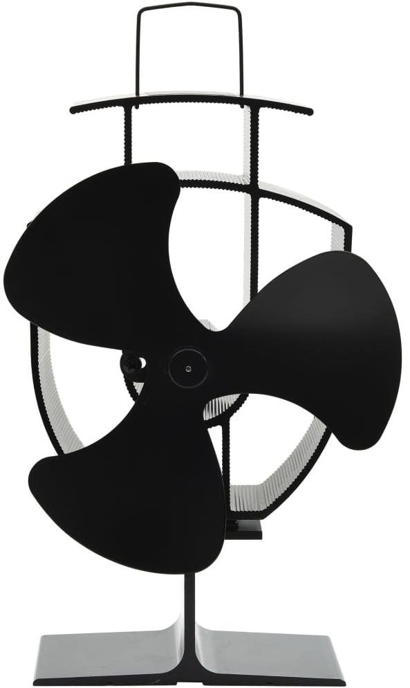 SHUMEE Teplom poháňaný ventilátor na kachle 3 lopatky čierny...